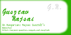 gusztav majsai business card